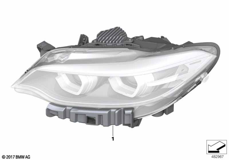 Genuine BMW 63117469783 Headlight, Led, Ahl, High, Left | ML Performance UK Car Parts