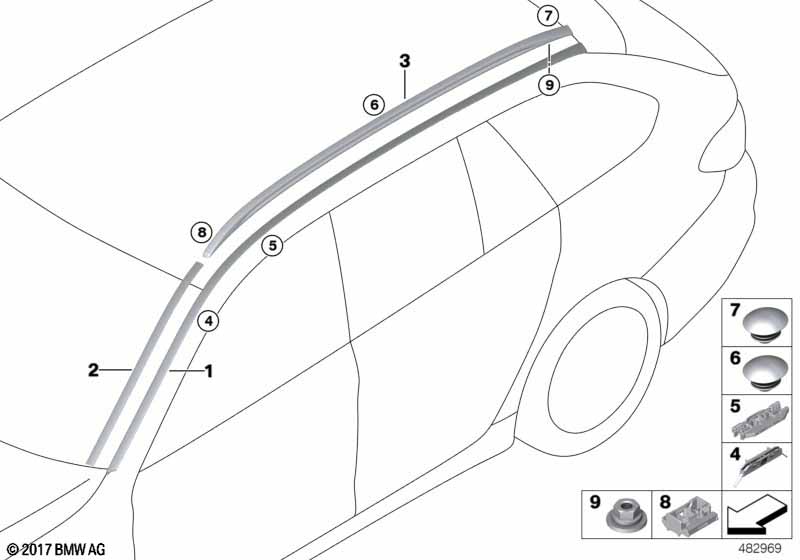 Roof moulding/Roof rail