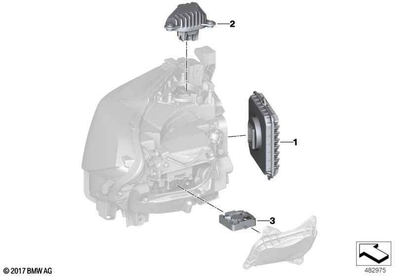 Electronic components for headlight