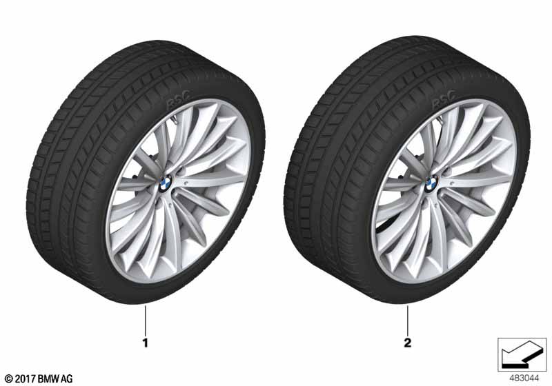 Genuine BMW 36110049283 G30 G31 Rdc Wheel & Tire Set, Winter Light Alloy 245/40R19 98V (Inc. 540iX, M550dX & 540dX) | ML Performance EU Car Parts