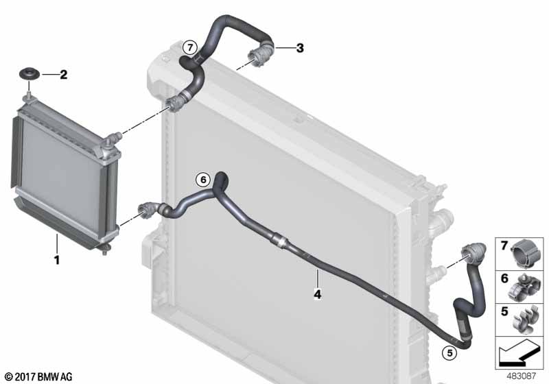 Genuine BMW 17127535548 G01 G02 Hose, Radiator  (Inc. X3 M40iX & X4 M40iX) | ML Performance UK Car Parts