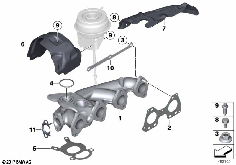 Genuine BMW 11658508519 F33 F23 E84 Gasket Steel (Inc. X5 25dX, 725Ld & 325d) | ML Performance UK Car Parts
