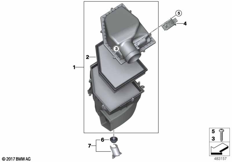 Genuine BMW 13718580430 G02 G05 G01 Bracket For Intake Noise Attenuator (Inc. X3) | ML Performance EU Car Parts