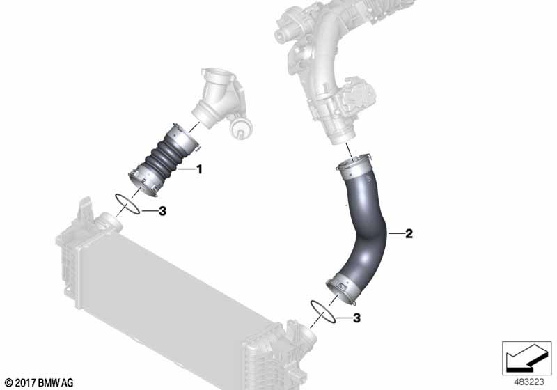 Genuine BMW 11618583937 G01 G02 Charge Air Line (Inc. X4 30dX) | ML Performance UK Car Parts