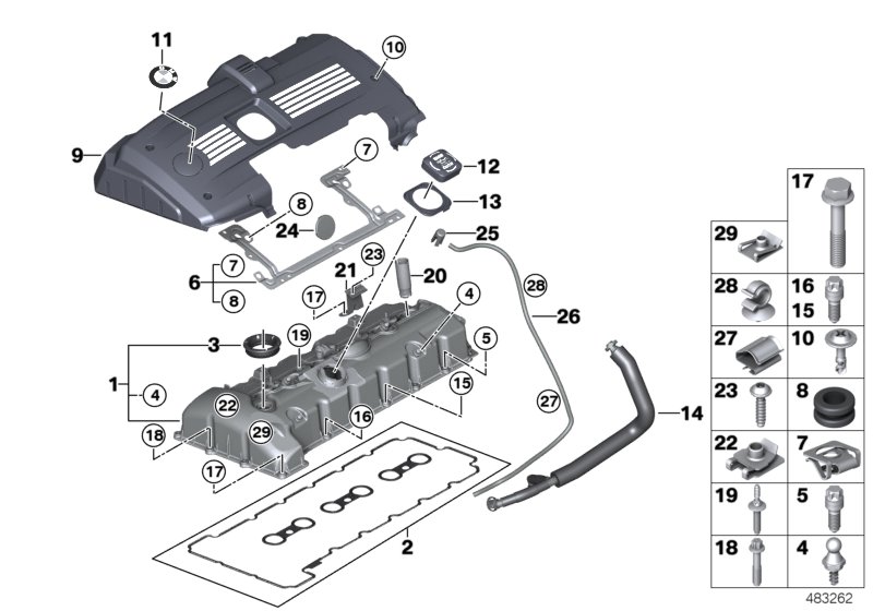 Genuine BMW 11127565165 E81 E63 E61 Profile-Gasket (Inc. 328i, 330i & Z4 2.5i) | ML Performance UK Car Parts