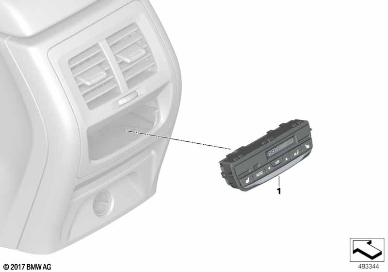 Genuine BMW 61316996006 G02 G01 Climate Control Panel, Rear (Inc. X3) | ML Performance UK Car Parts