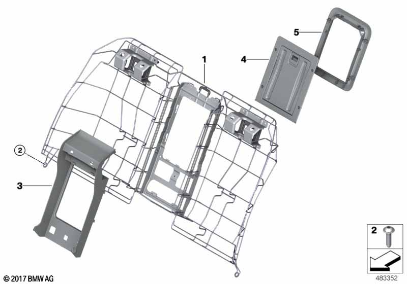 Genuine BMW 52207410999 G11 G12 Trim For Center Armrest ELF.WEISS (Inc. 740LiX, 730Ld & 730Li) | ML Performance UK Car Parts