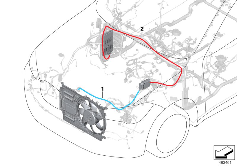 Genuine BMW 61126821858 F48 F39 Battery Cable (Plus Pole) (Inc. X1 28i, X2 28iX & X2 28i) | Duco Car Parts UK Car Parts