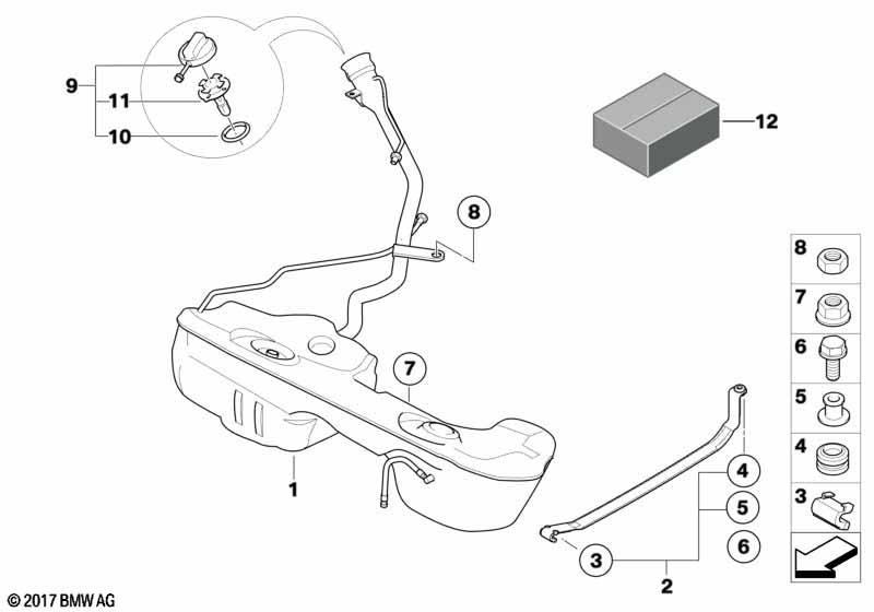 Genuine BMW 16118699011 E46 E46 Pzev Fuel Tank Return Kit (Inc. 325Ci & 325i) | ML Performance UK Car Parts