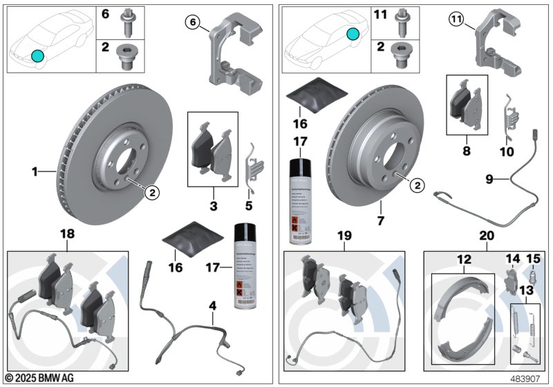 Genuine BMW 34356790341 E84 Brake Pad Wear Sensor (Inc. X1) | ML Performance EU Car Parts