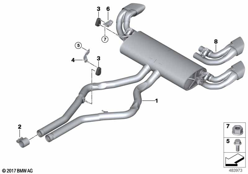 Genuine BMW 18307562544 E70 Rep. Exhaust Tip (Inc. X5) | ML Performance UK Car Parts