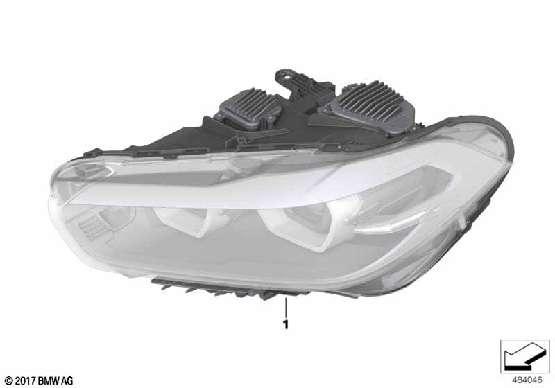 Genuine BMW 63117420438 F39 Headlight, Halogen, Right (Inc. X2) | ML Performance EU Car Parts