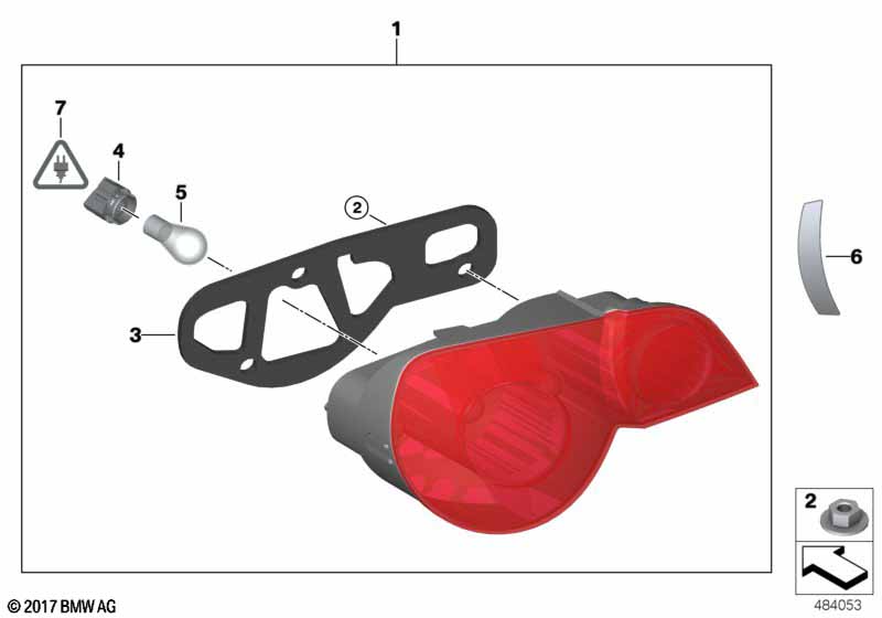 Genuine BMW 63216916503 E85 Gasket, Rear Light, Left (Inc. Z4) | ML Performance UK Car Parts