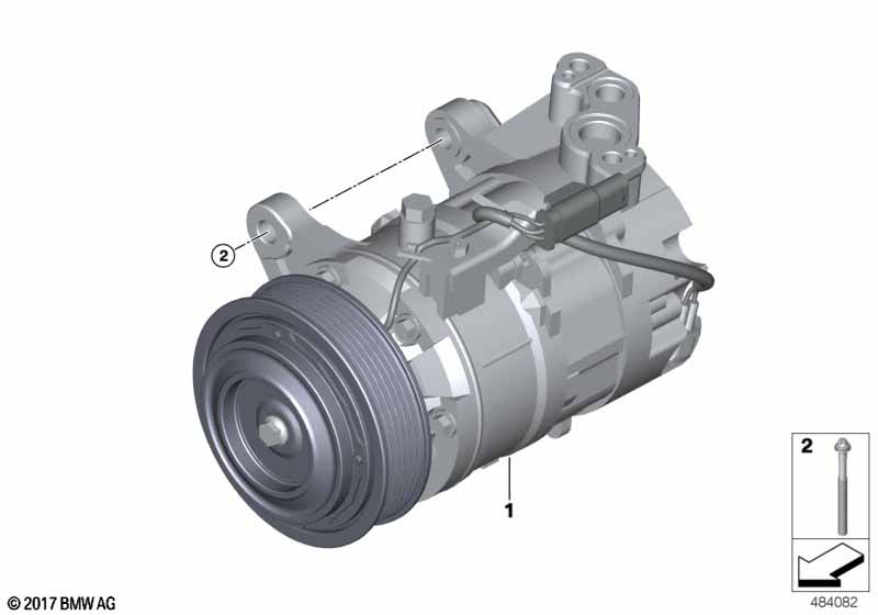 Genuine BMW 64526994082 G21 G01 Rp A/C Compressor With Magnetic Clutch (Inc. 330i, 320dX & X4 30iX) | ML Performance UK Car Parts