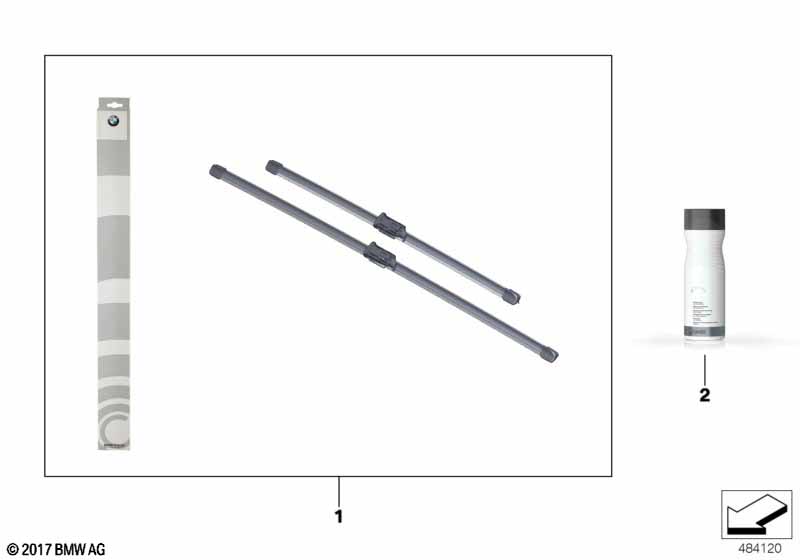 Genuine BMW 61619466378 G06 G05 G07 Set Of Wiper Blades (Inc. X6 30dX, X5 M50iX & X5 40iX) | ML Performance UK Car Parts