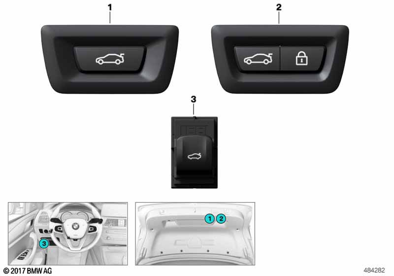 Switch for rear lid actuation