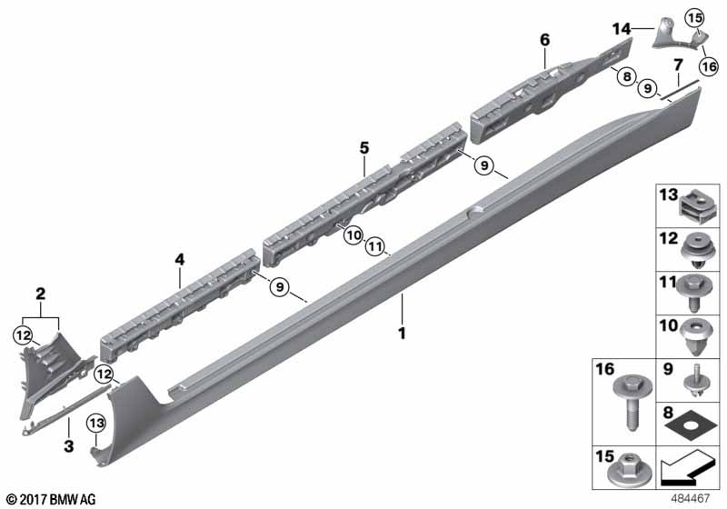 Cover door sill / wheel arch