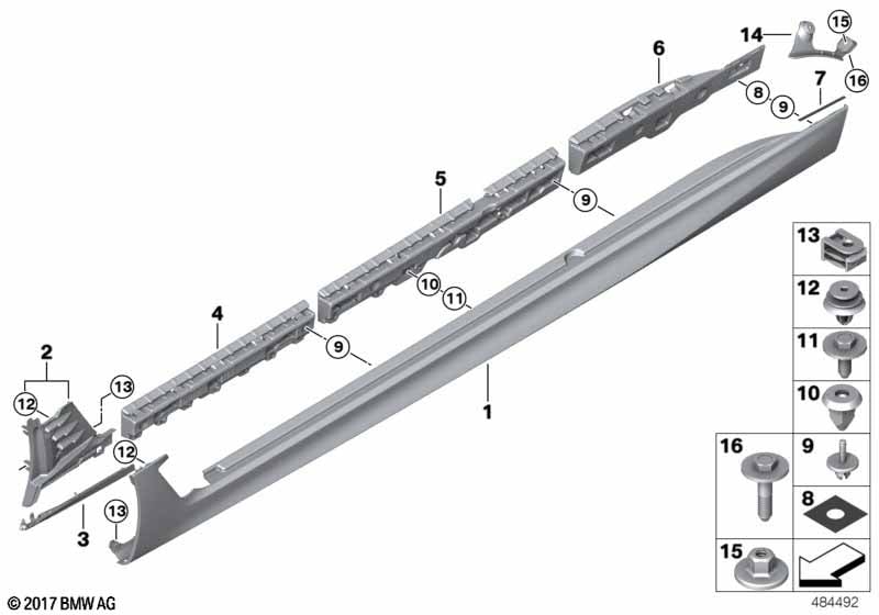 M cover for rocker panel / wheel arch