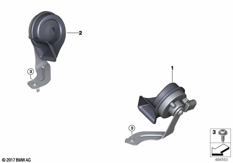 Genuine BMW 61337442773 G06 G05 G07 Air Horn, Low-Frequency, Electronic (Inc. X6) | ML Performance UK Car Parts