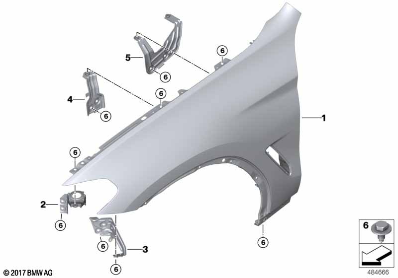 Genuine BMW 41007930973 G02 G01 Side Panel, Front Left (Inc. X3 M, X4 M & X3 20dX) | ML Performance UK Car Parts