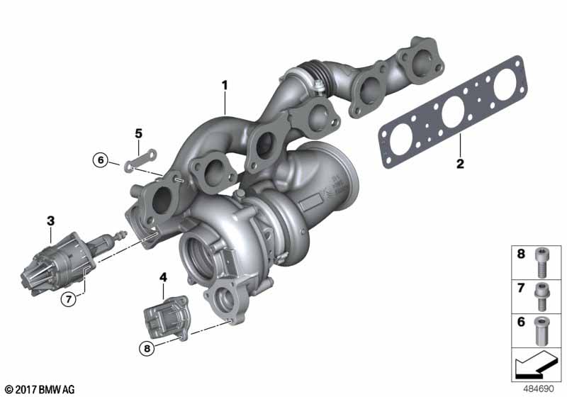 Genuine BMW 11628623443 RR11 RR31 G12 Supporting Strip Exhaust Manifold (Inc. Phantom EWB, Cullinan & Cullinan Black Badge) | ML Performance UK Car Parts