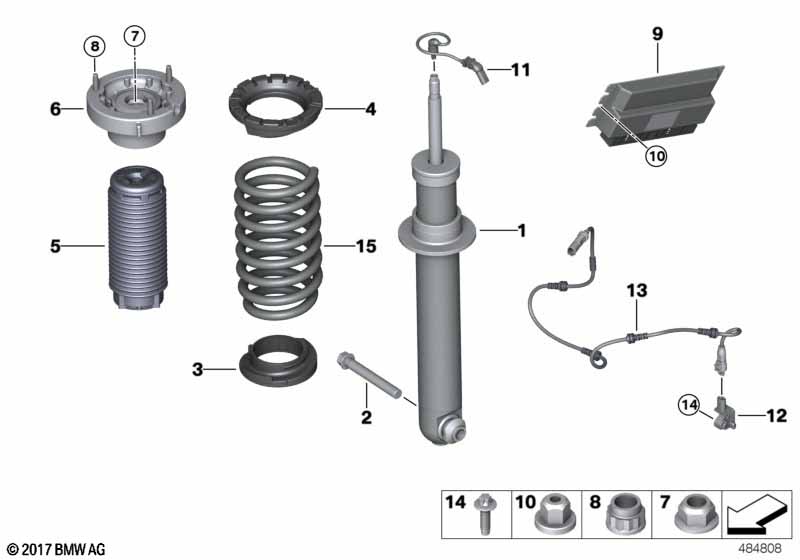Genuine BMW 33537856981 F90 Rear Coil Spring (Inc. M5) | ML Performance UK Car Parts