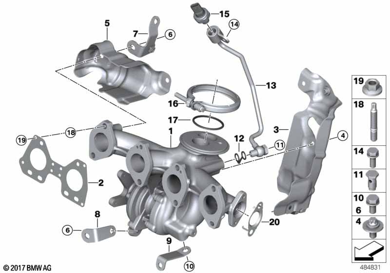 Genuine BMW 11658584205 F56 F55 F40 Support (Inc. 218dX, Cooper SD ALL4 & 220dX) | ML Performance UK Car Parts