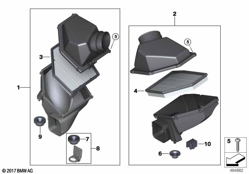 Intake silencer / Filter cartridge Intake silencer / Filter cartridge