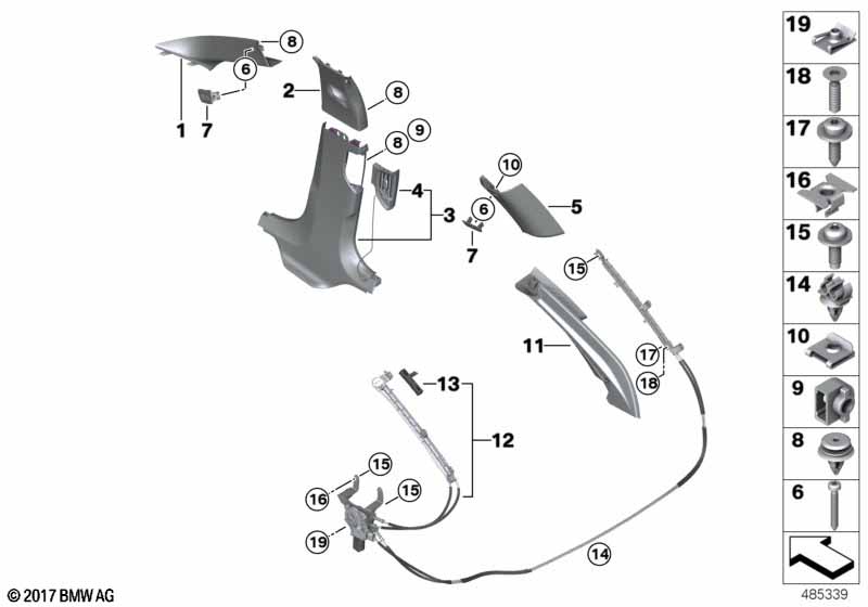 Trim panel A- / B- / C- / D-Column