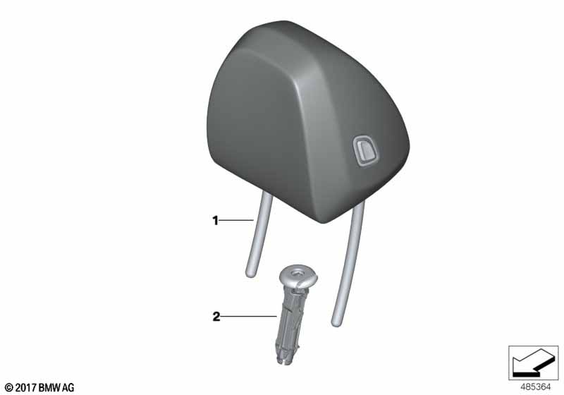 Genuine BMW 52107447407 G31 G32 G30 Guide, Headrest ELF. WEISS (Inc. 640dX, 630i & 530e) | ML Performance UK Car Parts
