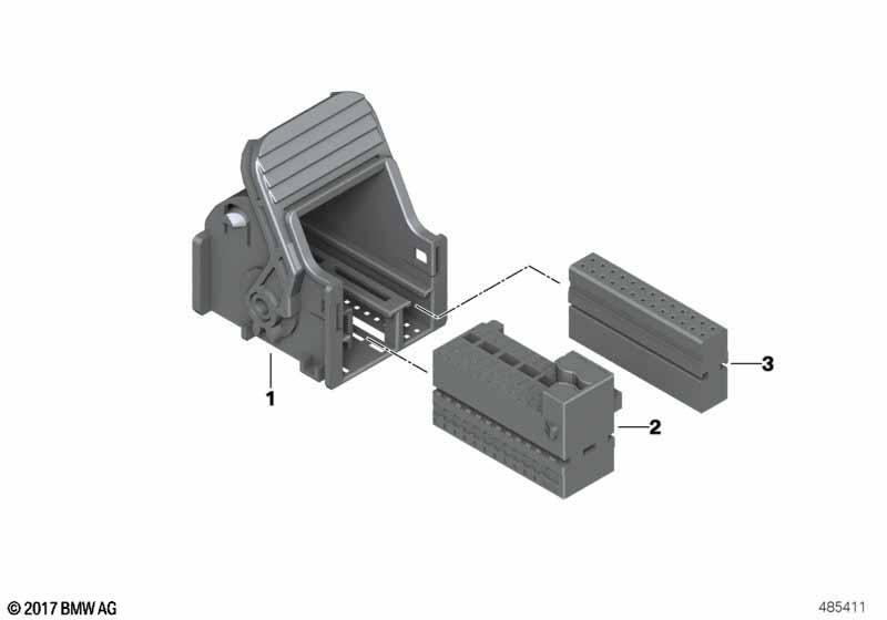 Connector housing in headlamp
