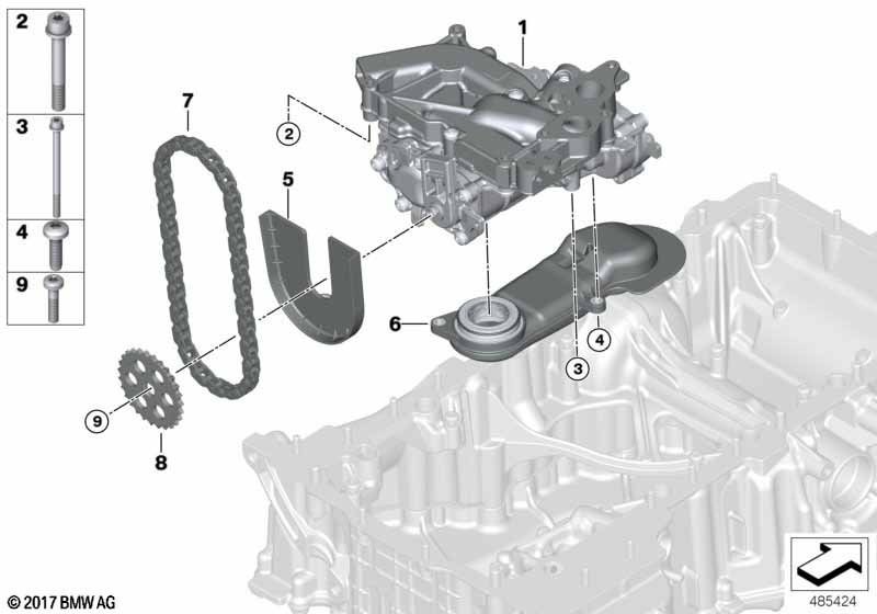 Genuine BMW 11418053444 F91 F93 F90 Chain Guard Oil Pump (Inc. M5 & M8) | ML Performance EU Car Parts