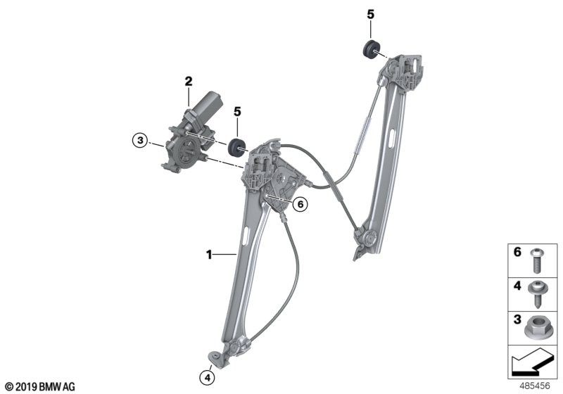 Genuine BMW 51337401657 Window Lifter Without Motor,Front Left (Inc. i8) | ML Performance UK Car Parts