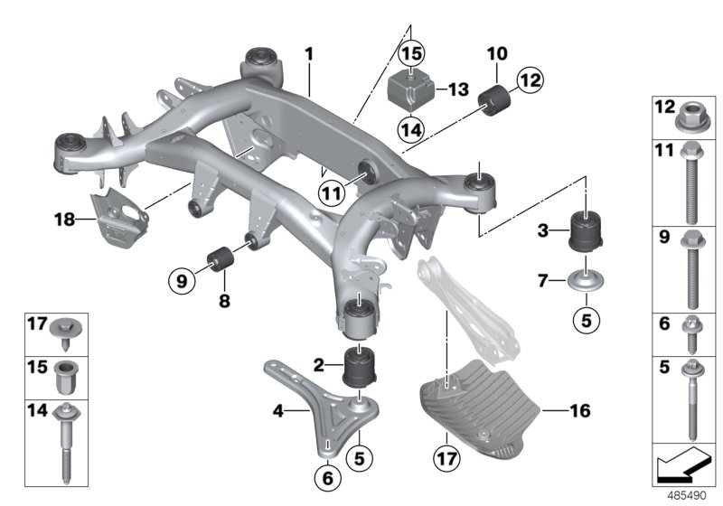 Genuine BMW 33306874410 G01 G02 Hydrobearing (Inc. X3 & X4 30iX) | ML Performance UK Car Parts
