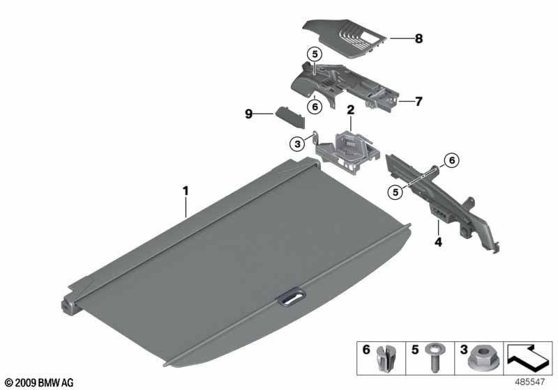 Genuine BMW 51477445557 Roller Cover For Luggage Compartment SCHWARZ | ML Performance UK Car Parts