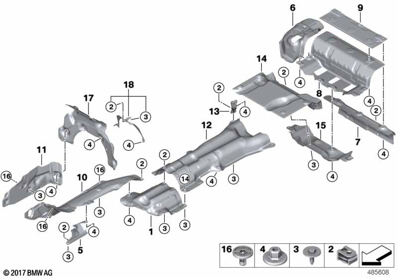 Genuine BMW 51487340213 G16 G32 G30 Heat Insulation, Center Left (Inc. 530iX, 730LdX & 630dX) | ML Performance UK Car Parts