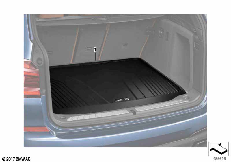 Fitted luggage compartment mat