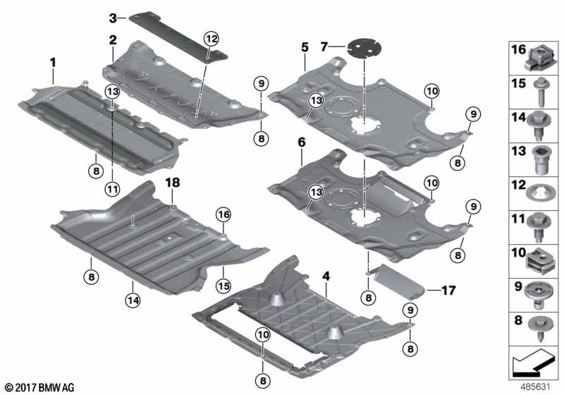 Genuine BMW 51757340171 G14 G31 G32 Engine Bay Encapsulation, Rear (Inc. 520i, 840i & 730Li) | ML Performance UK Car Parts