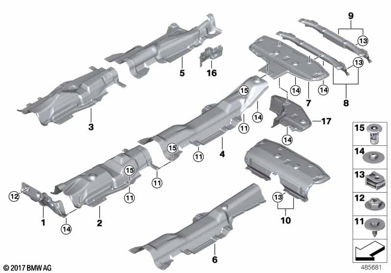 Genuine BMW 51487374404 F48 Heat Insulation, Bumper, Rear (Inc. X1 28i, X1 20iX & X1 18i) | ML Performance UK Car Parts