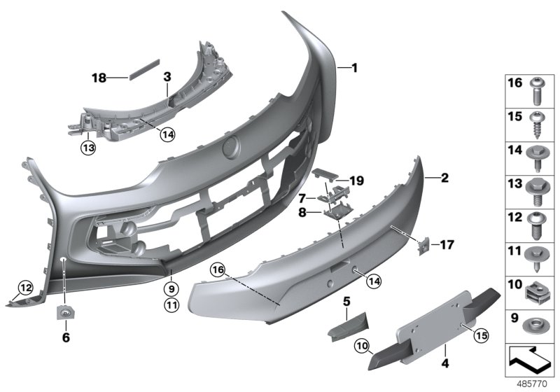 Genuine BMW 51127371965 License Plate Holder, Primed US (Inc. i8) | ML Performance UK Car Parts