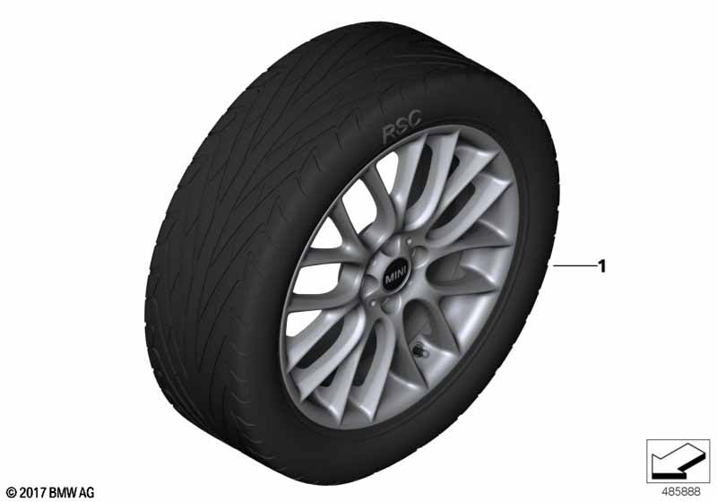 JCW li.all.wheel Cross Spoke R112 - 17