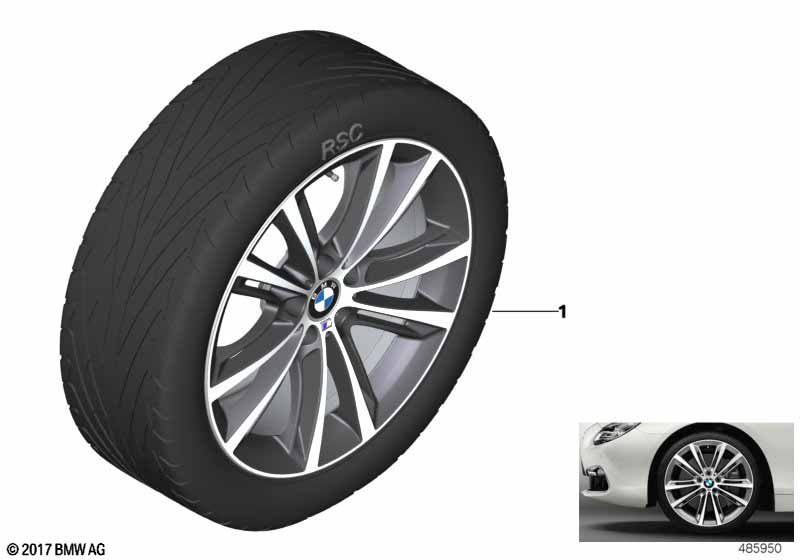 BMW LA wheel M Perf. V-spoke 464M - 20