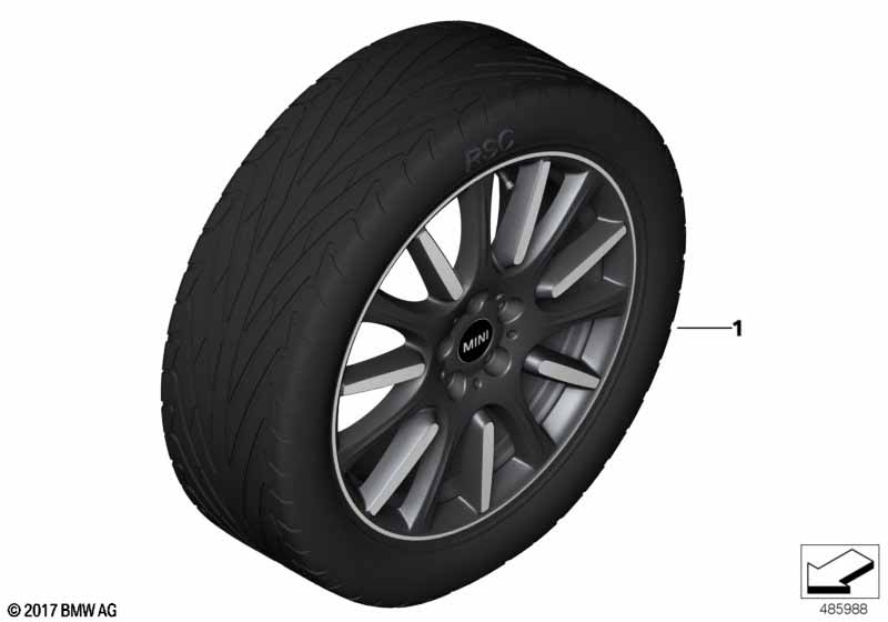 MINI LA wheel High Spoke 596 - 18