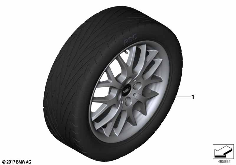 MINI st.l.Cross Spoke R90 - 16