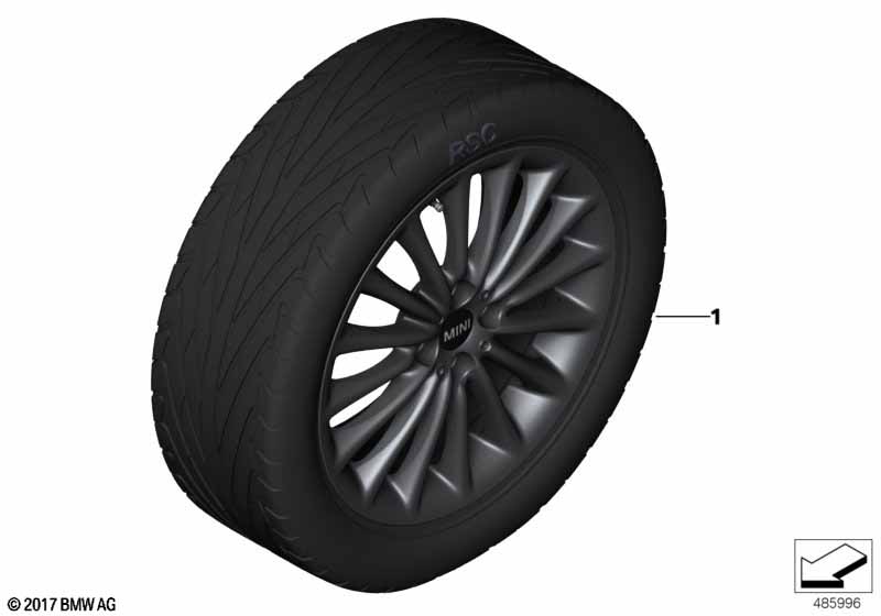 MINI roda li.le.Multi Spoke R108 - 17″
