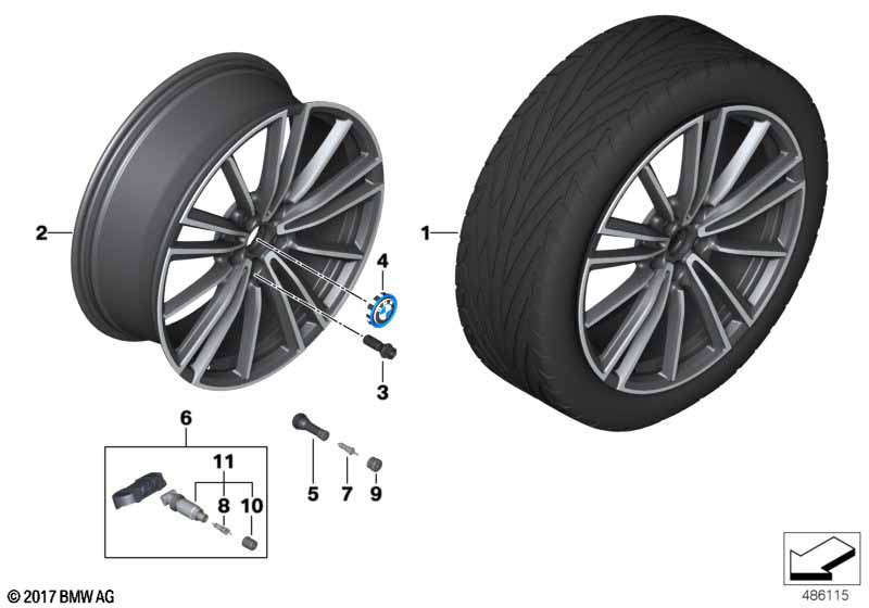 Genuine BMW 36116897572 I12 I15 Scheibenrad Leichtmetall Bicolor Transl. 8,5JX20 ET:50 (Inc. i8) | ML Performance UK Car Parts