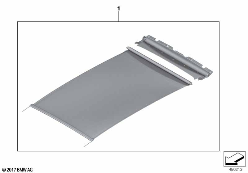 Genuine BMW 54107493145 G07 G05 G01 Roller Sunblind IVORY WHITE (Inc. X3 30eX, X5 45eX & X7 M50iX) | ML Performance EU Car Parts