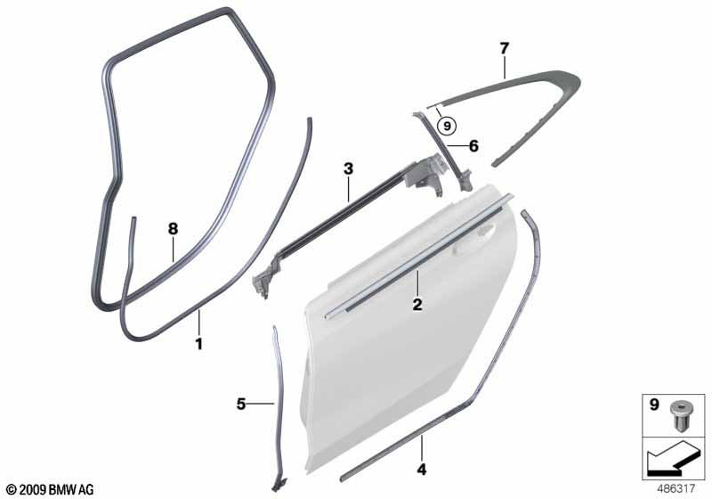 Genuine BMW 51357392375 G32 Seal, C-Pillar, Left (Inc. 630i, 630d & 620d) | ML Performance EU Car Parts