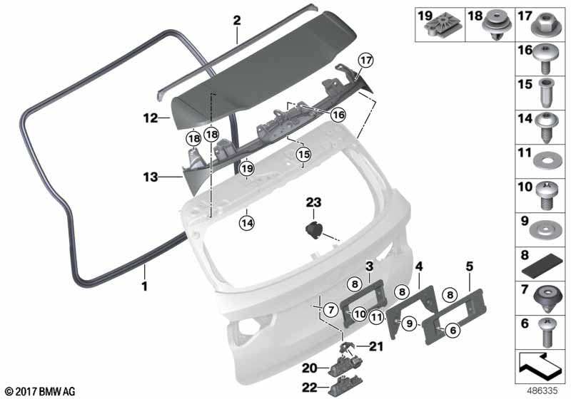 Genuine BMW 51248082246 Spoiler Upper Shell Primed (Inc. X3 M) | ML Performance UK Car Parts