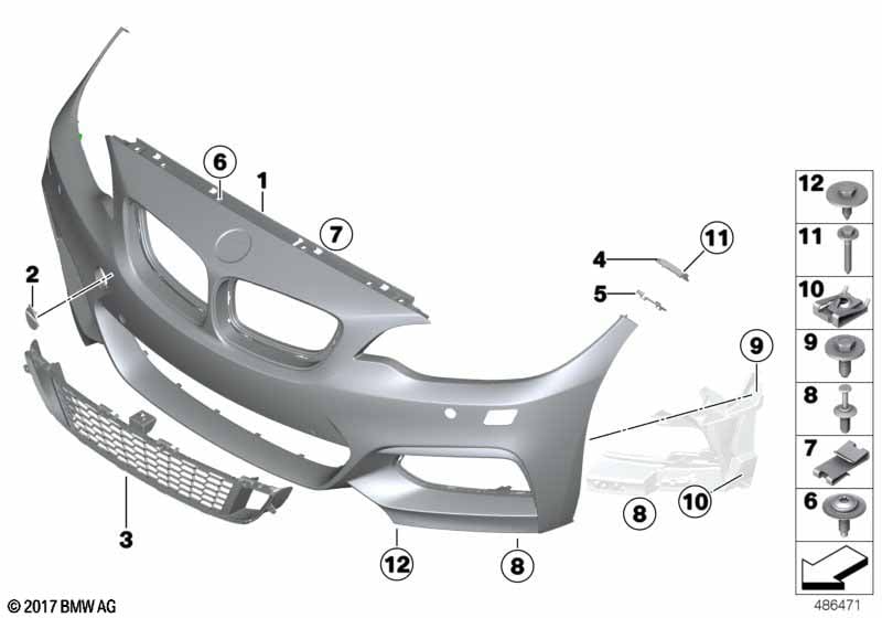 Genuine BMW 72158416542 Cover Panel Towing Belt Primed Front (Inc. M235i Racing) | ML Performance UK Car Parts